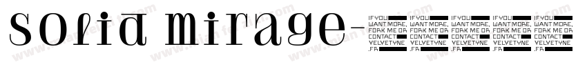 solid mirage字体转换